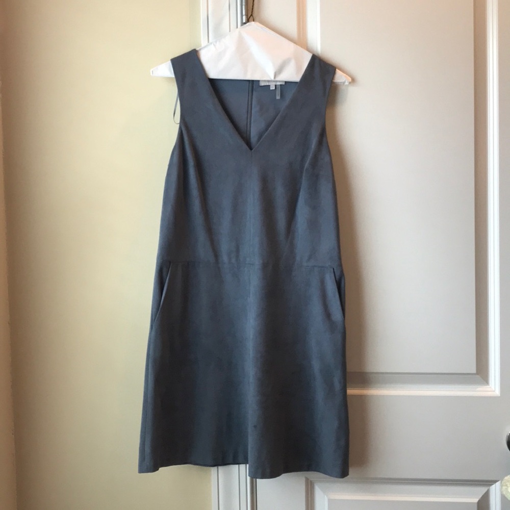 Suede-like shift dress